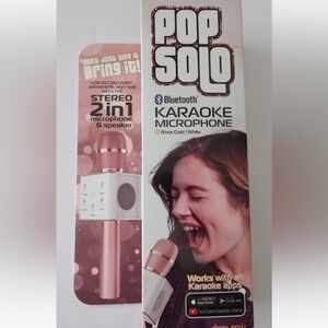 Tzumi PopSolo Portable Wireless Bluetooth Karaoke Microphone Built in Speaker